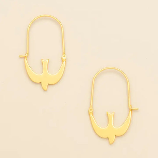 Refined Swallow Hoop - Gold