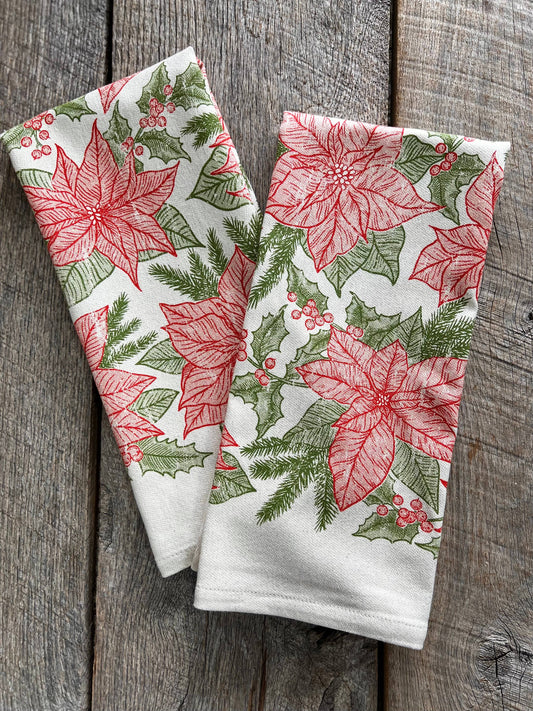 Poinsettia Red - Kitchen Towel