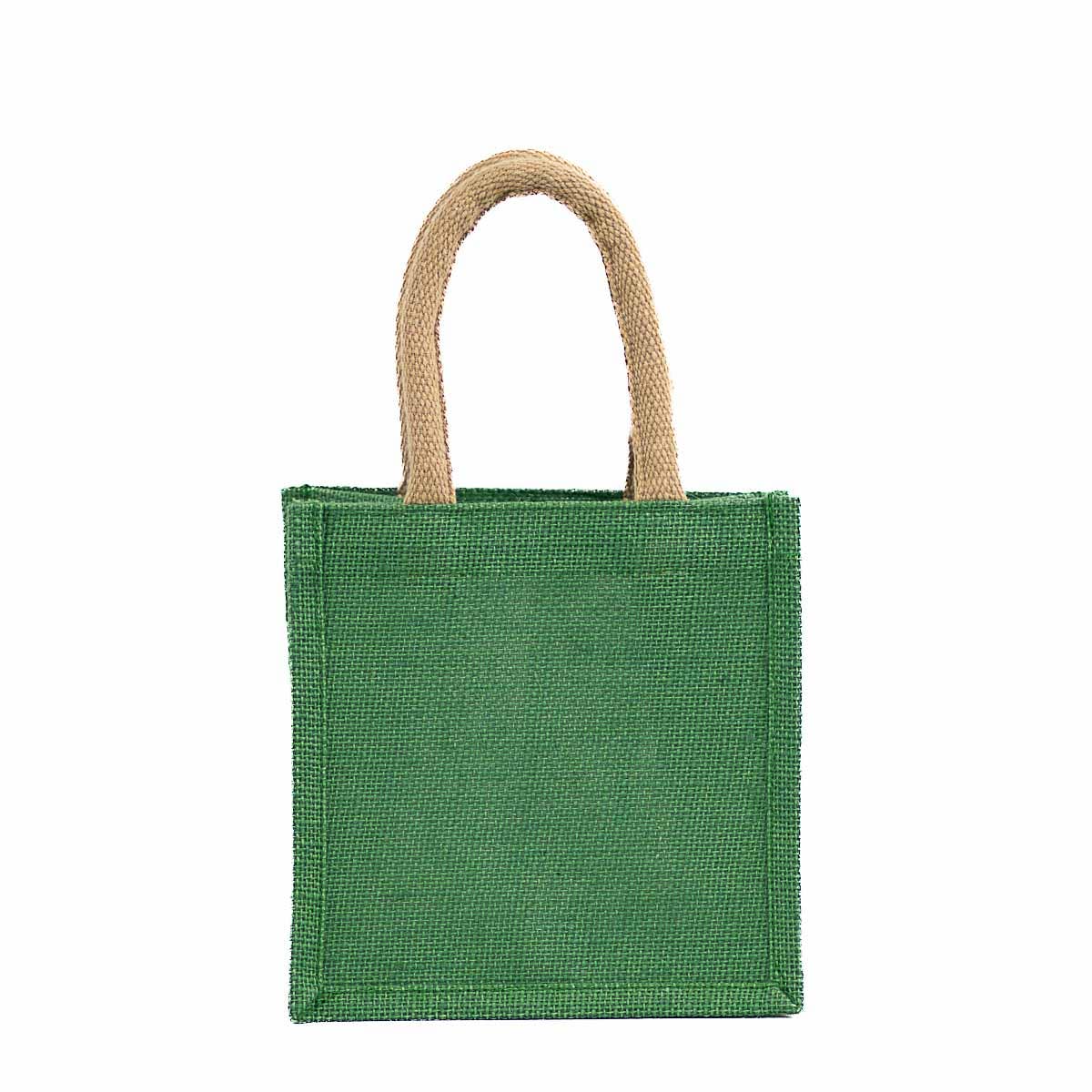 Jute Petite Gift Tote   Kelly   7x7x5