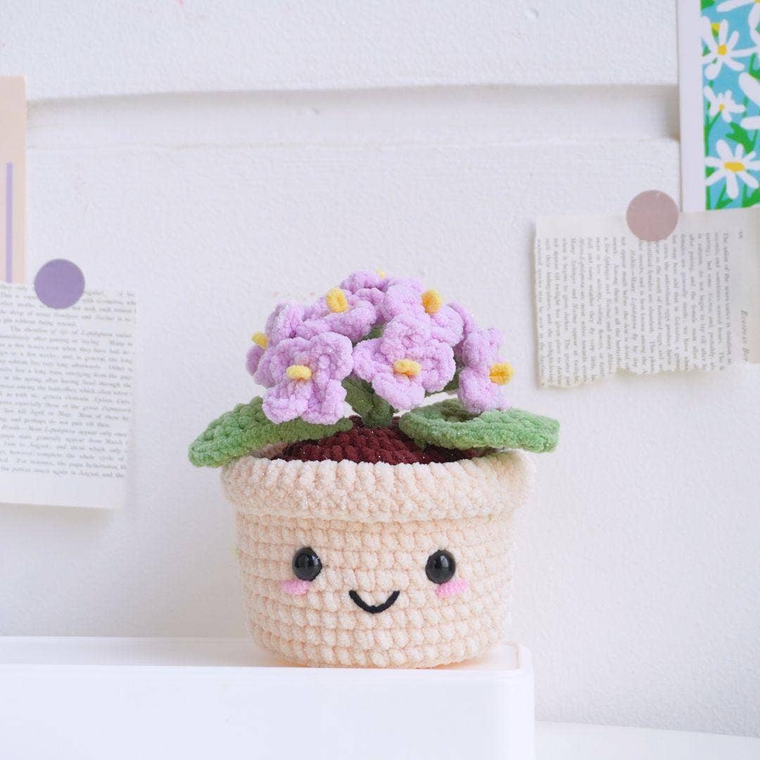 Blossom Harmony Crochet, Pink Lily, Sunflower, Camellia Pot