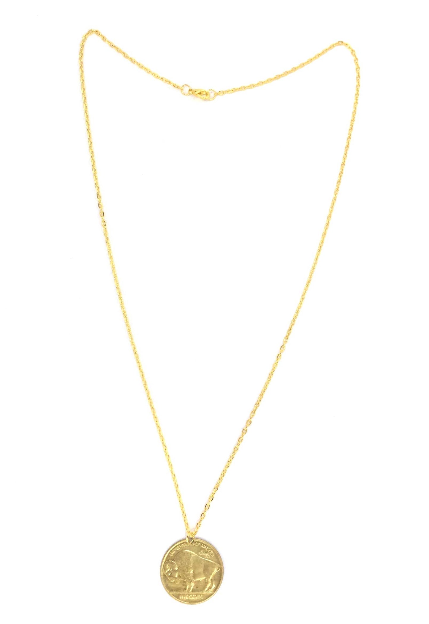 Buffalo Coin Pendant Necklace