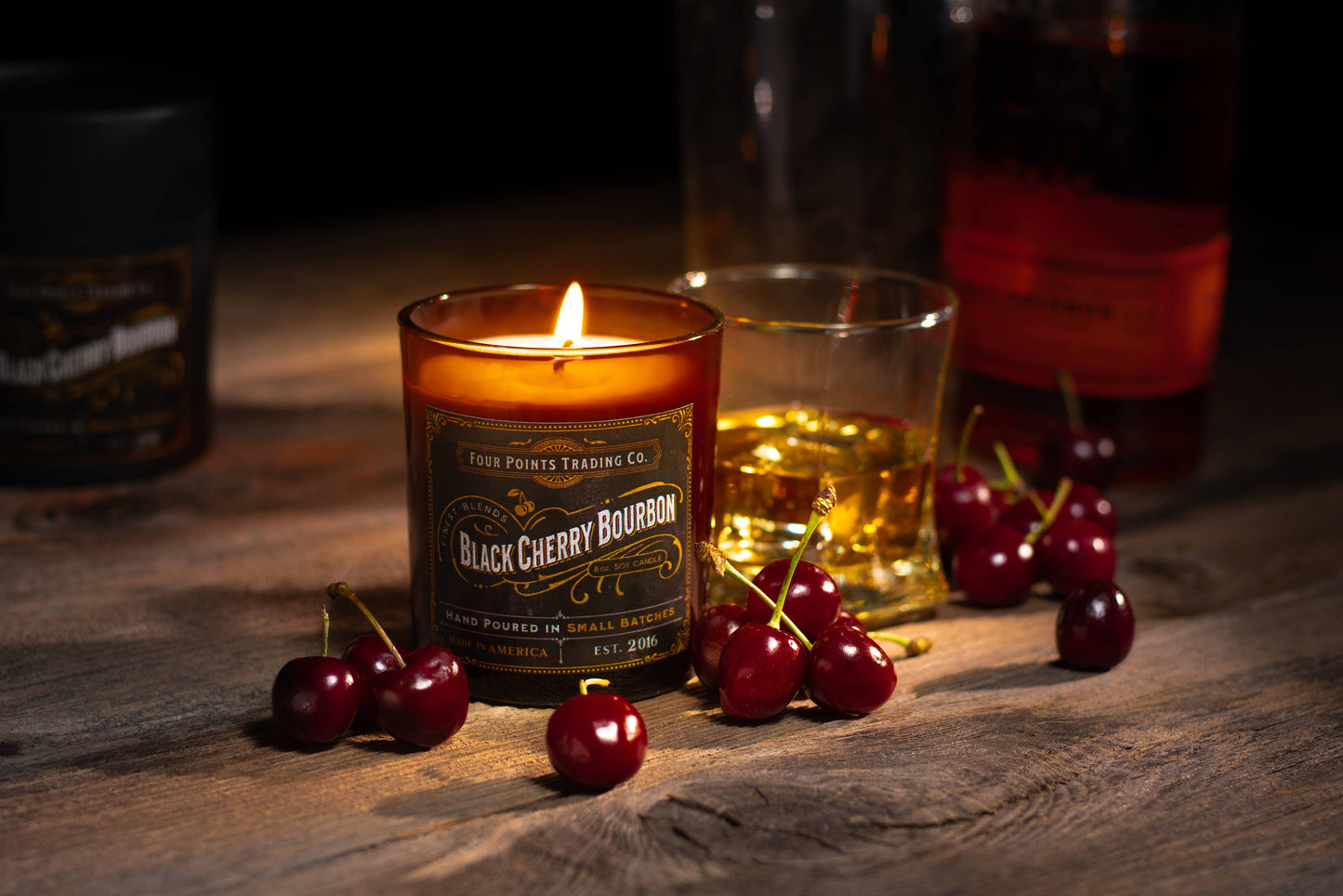 Black Cherry Bourbon 8 oz Soy Candle