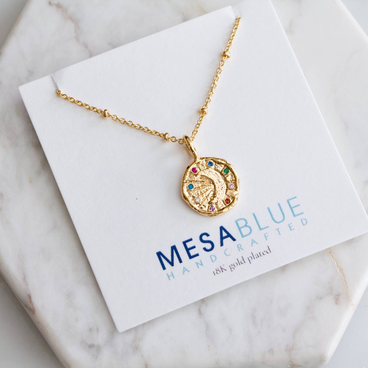 Colorful Zircon Celestial Necklace
