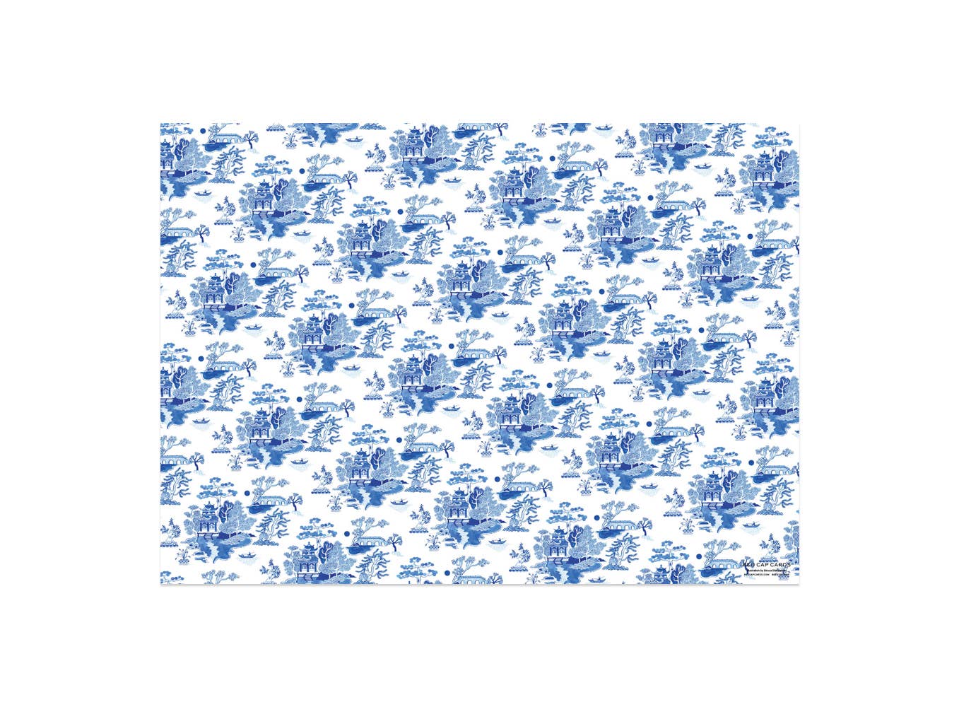 Blue Chinoiserie wrapping paper