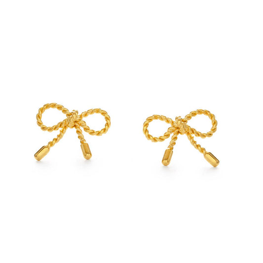 Tiny Bow Stud Earrings