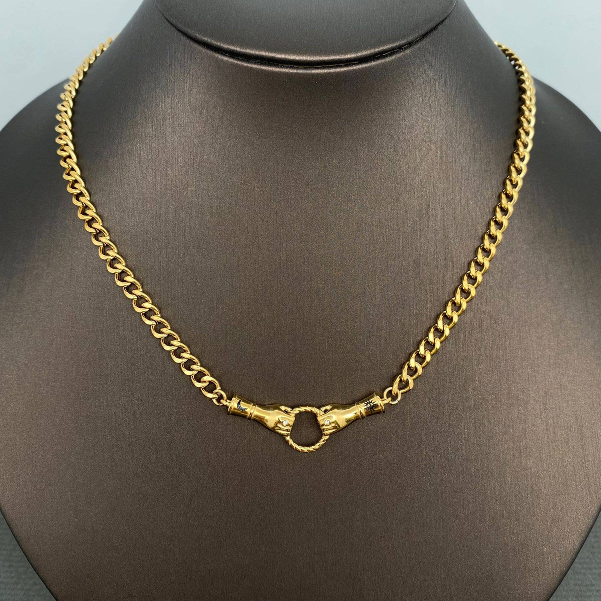 Hand of Friendship 18K Gold Plated Necklace