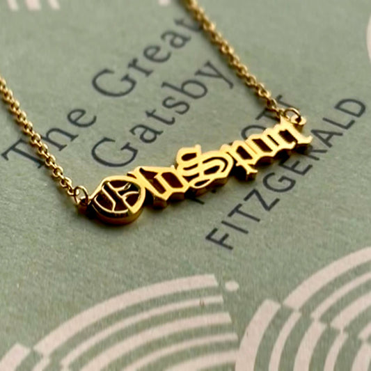 Old Sport word Necklace stainless steel silver gold Gatsby