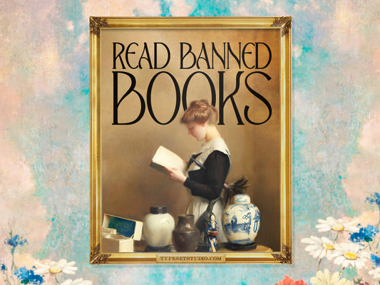 Read Banned Books - Altered Classic Art Vinyl Sticker