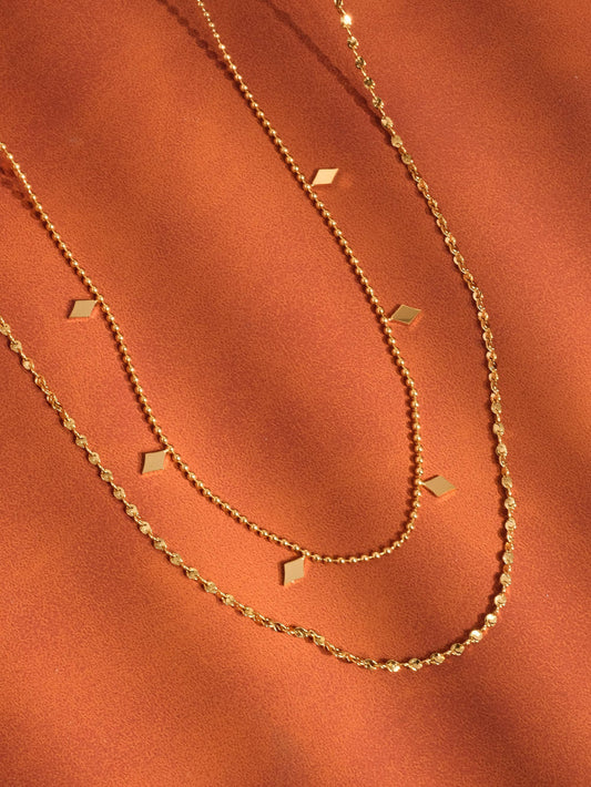 Arômes 18K Gold Non-Tarnish Layered Tassel Necklace