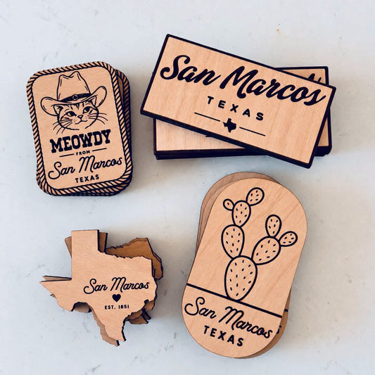 Wood San Marcos Magnets