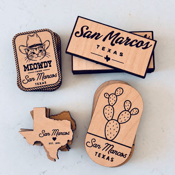 Wood San Marcos Magnets