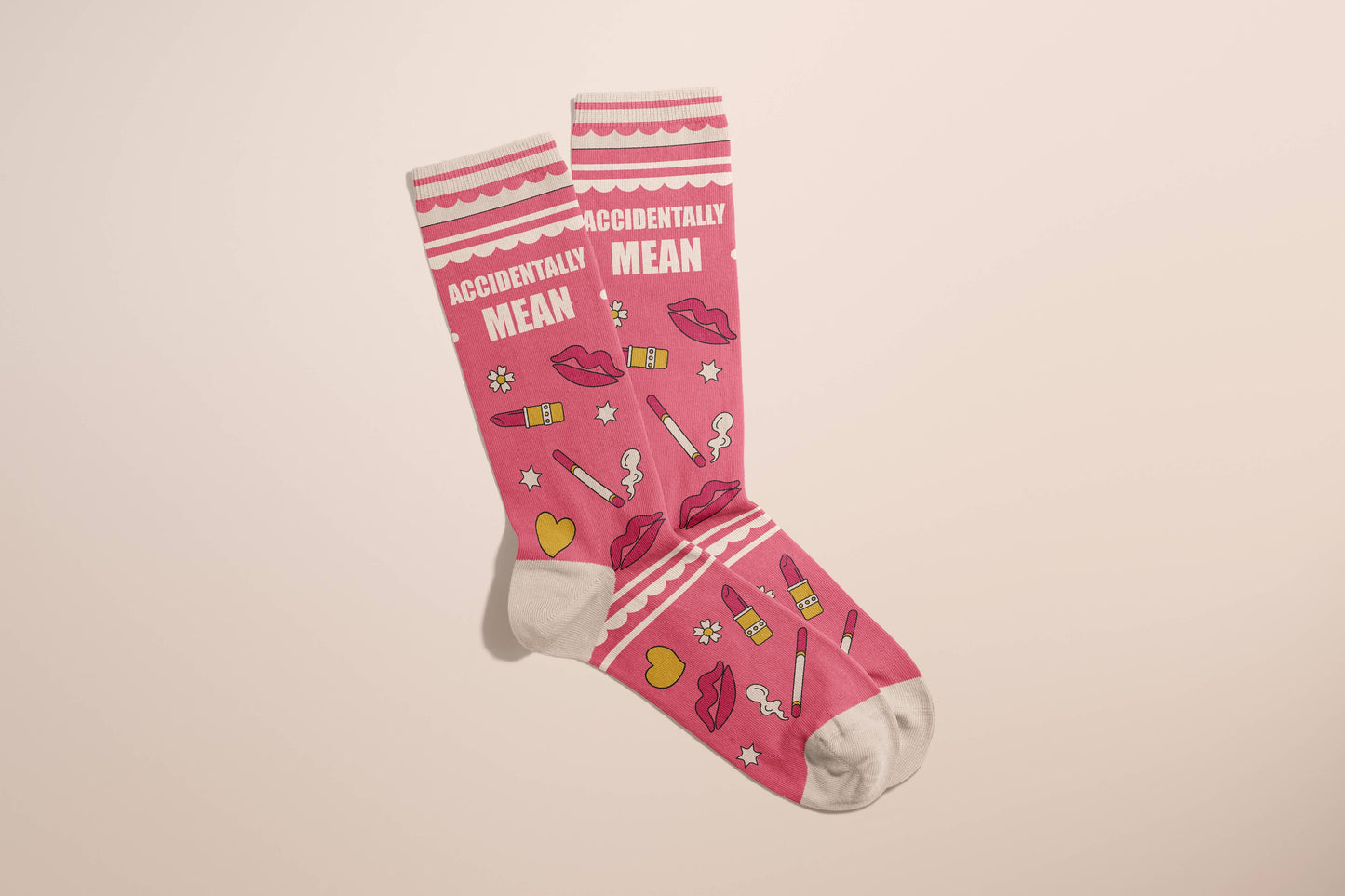Accidentaly Mean Socks (stocking stuffer)