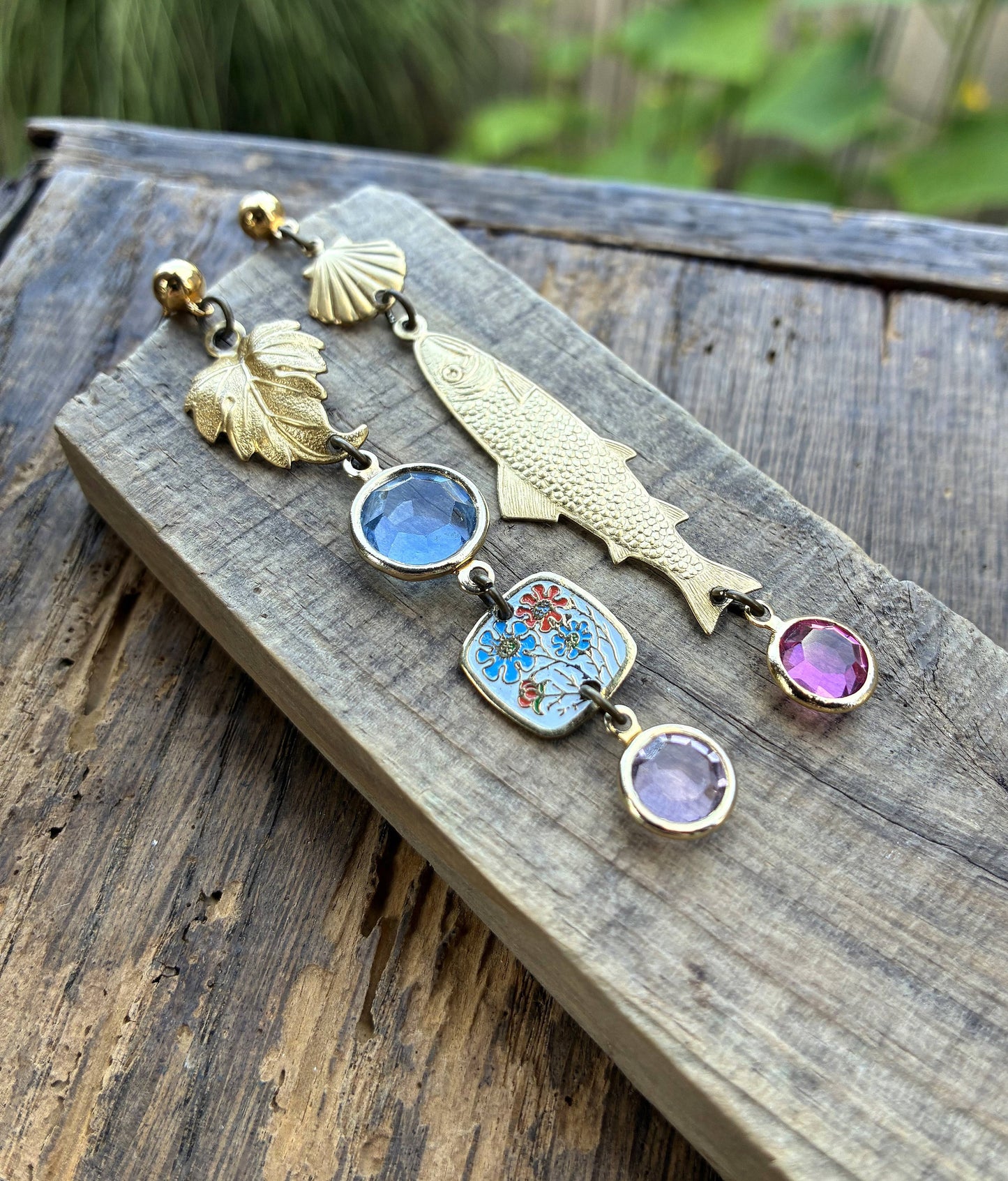 Nature Study Number 2 Vintage Charm Dangles