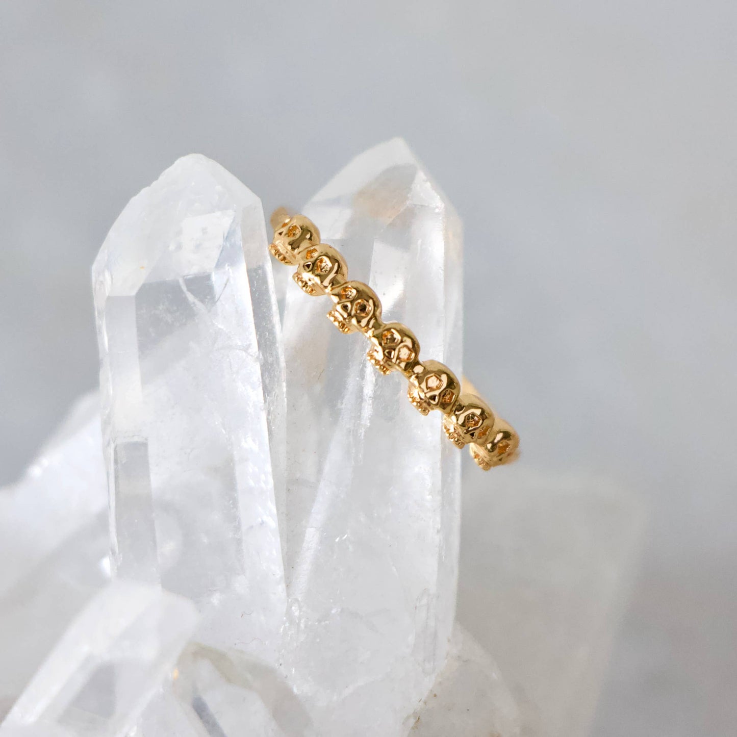 Thin Skull Stack Ring - Waterproof