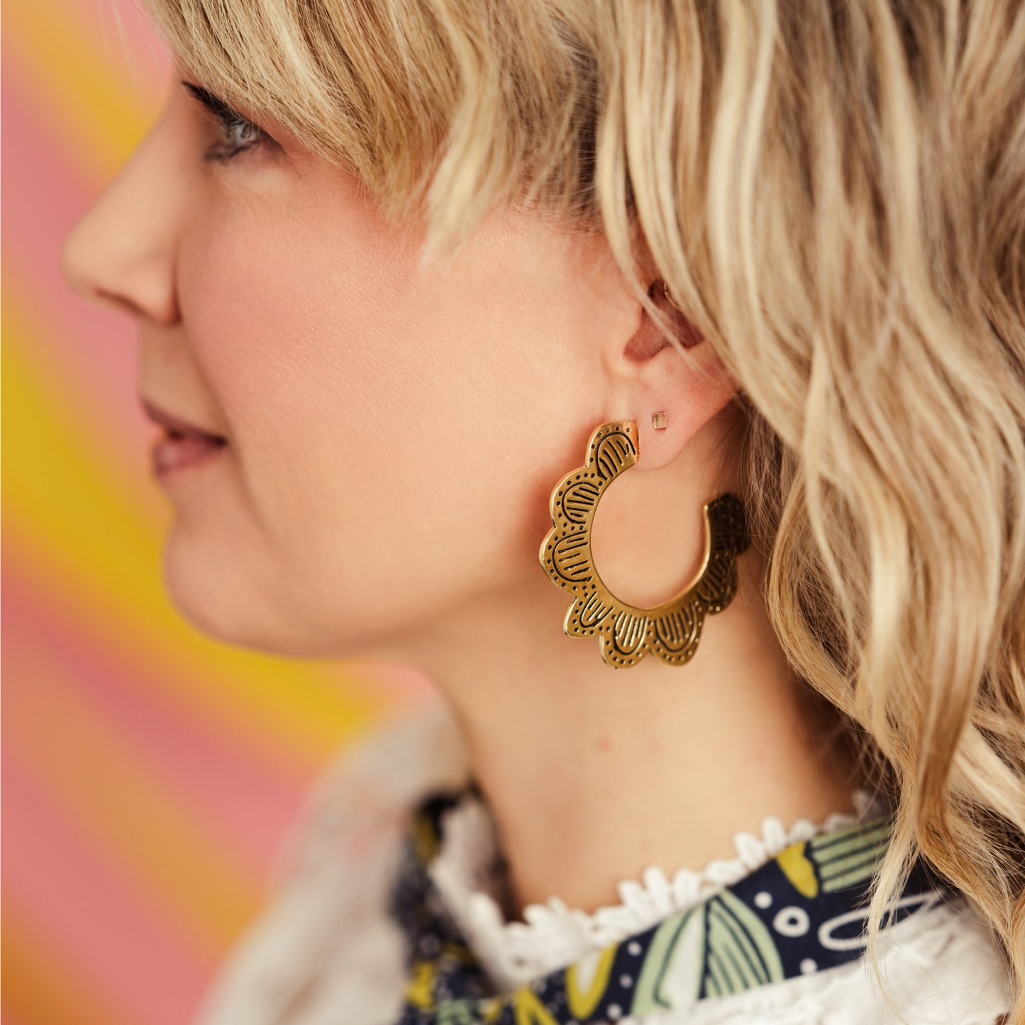 Monica Brass Earrings