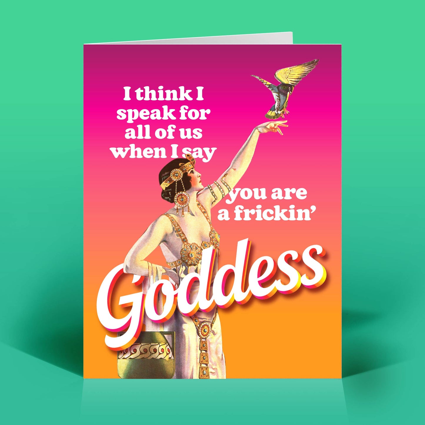 Funny Everyday Card – FRICKIN' GODDESS – Vintage Humor