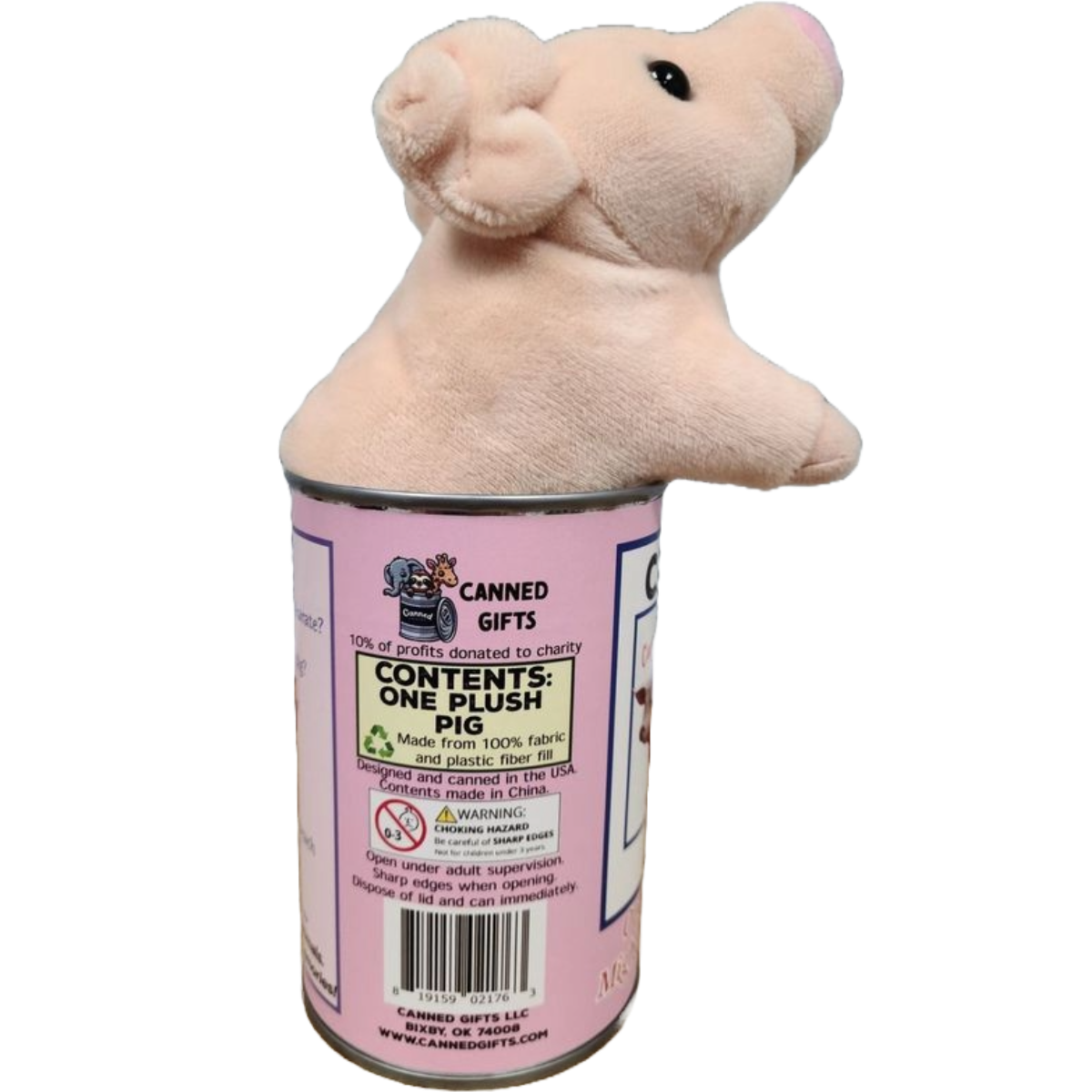 Canned Pig | Stuffed Farm Animal Plush w/Funny Jokes | Gift