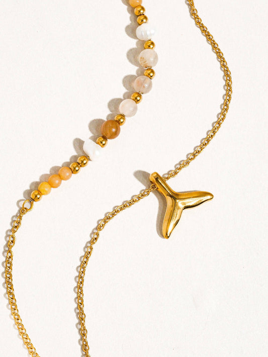 Sirena 18K Gold Non-Tarnish Mermaid Layered Beaded Necklace