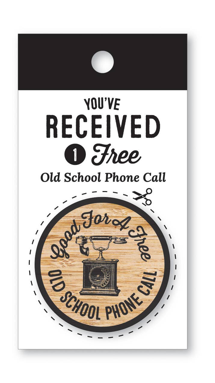 Old-School Phone Call Wooden Nickel