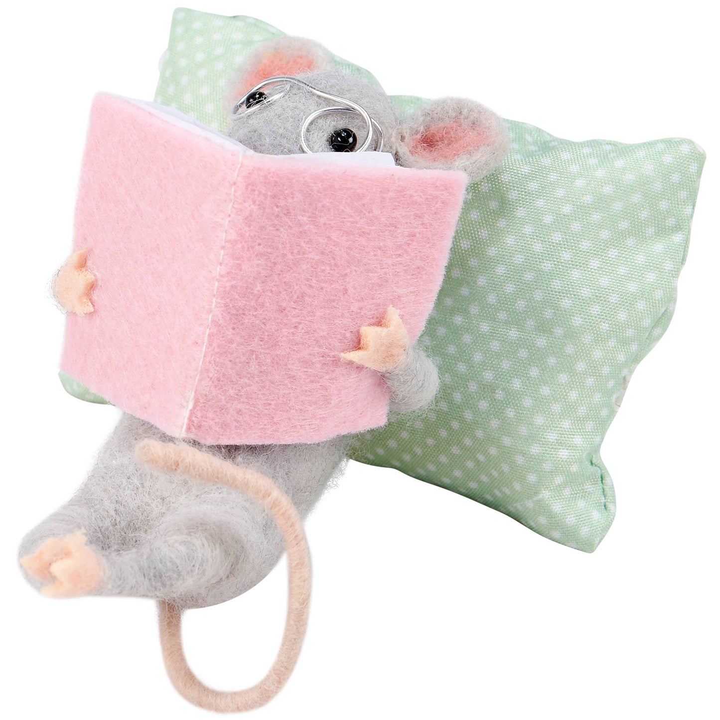 Reading Pillow Mouse Critter