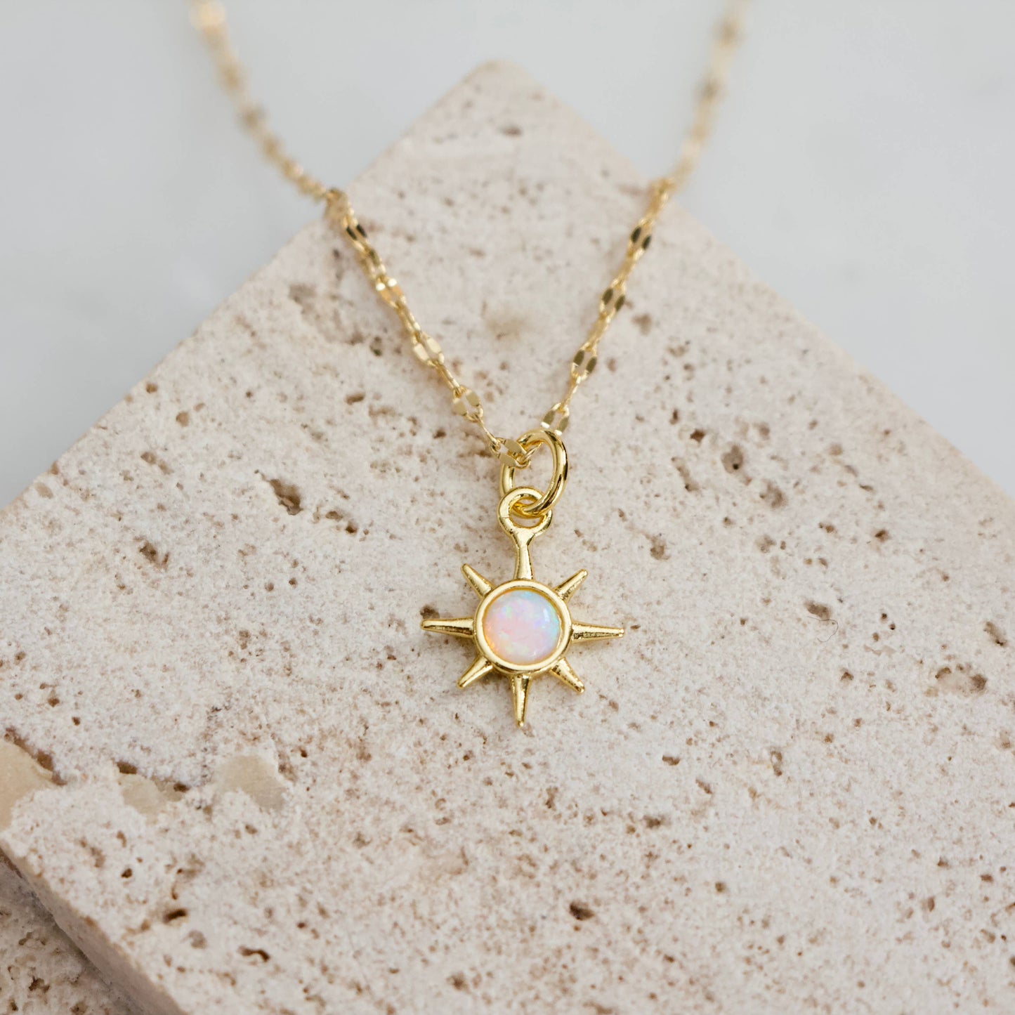 Opal Sun Necklace