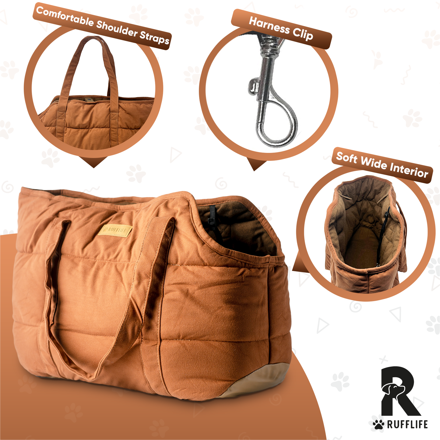 RuffLife Plush Pup Pouch, Small Dog Carrier