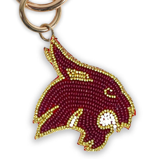 Beaded Purse Charm – Texas State Bobcats