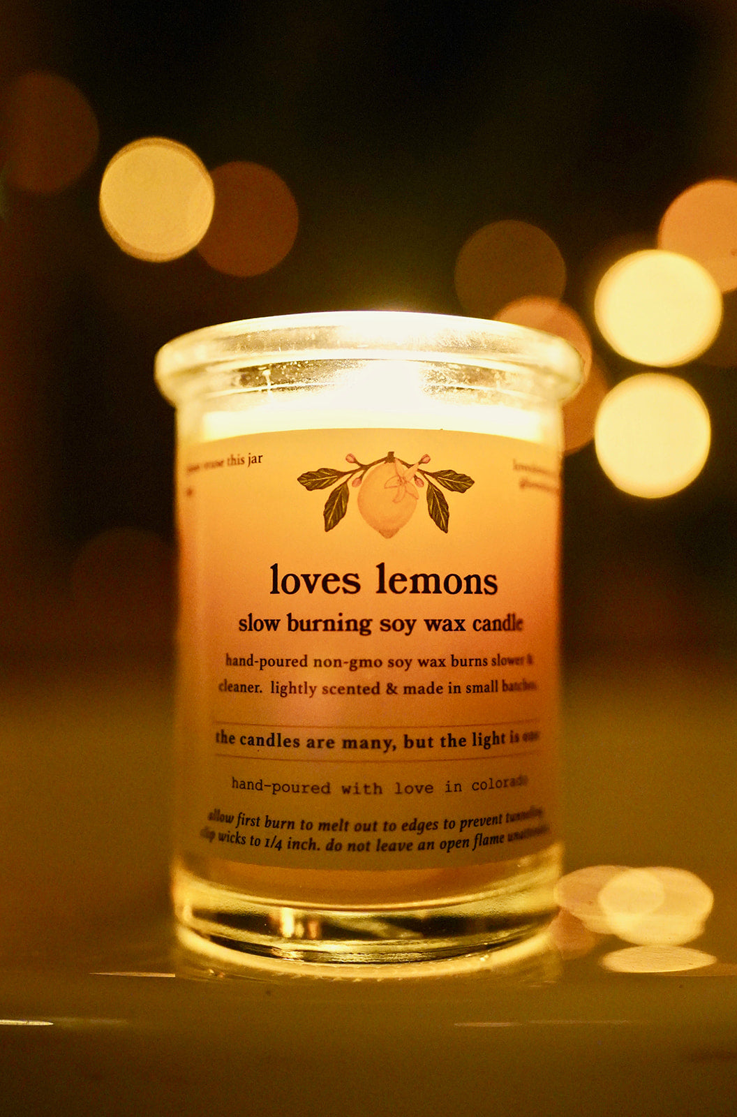 6 oz Eco Soy Wax Candle - Loves Lemons