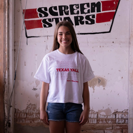 Texas Y'all Crop Tee