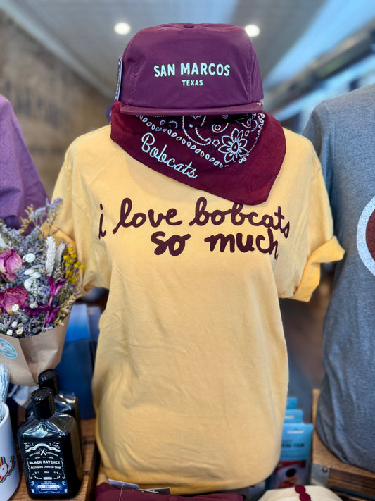 i love bobcats so much t-shirt - Gold