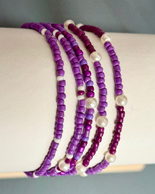 One Love Beads bracelet - Purple