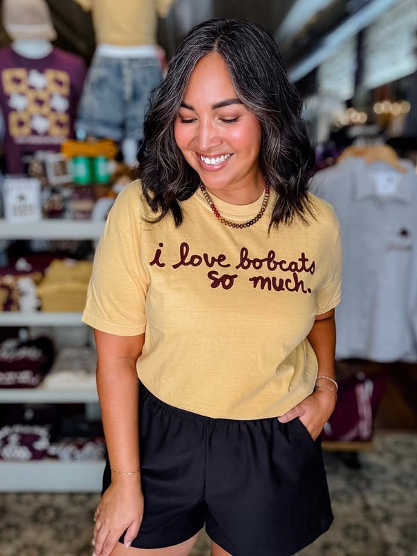 i love bobcats so much t-shirt - Gold