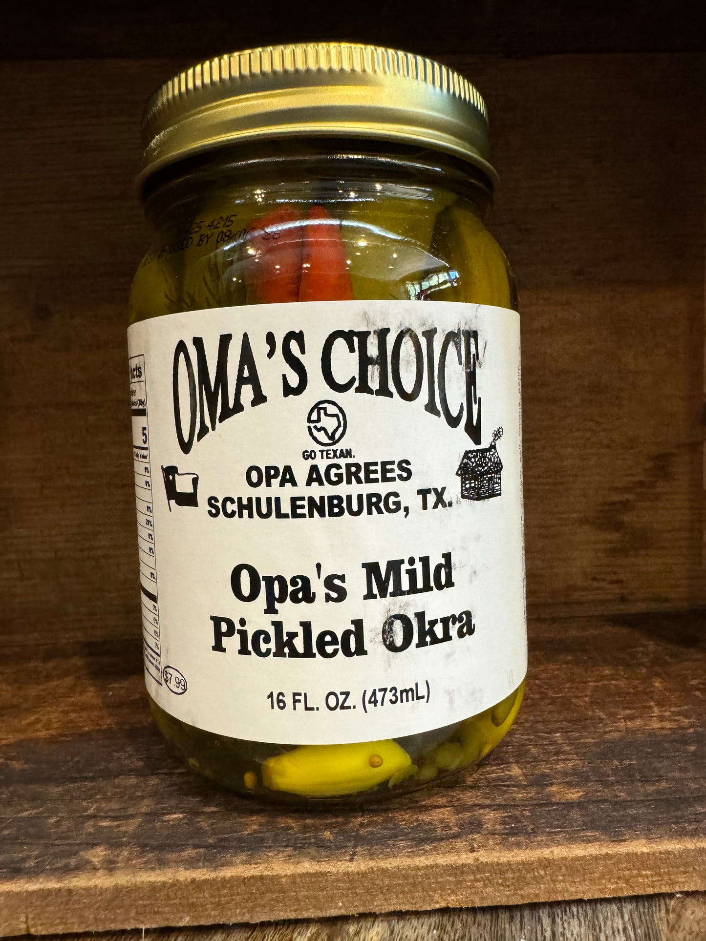 Mild Pickled Okra 16 oz