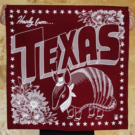 Howdy Maroon Bandana
