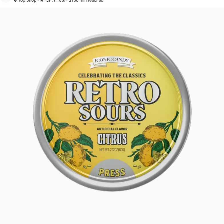 Retro Sours Citrus, 16.9oz Tin