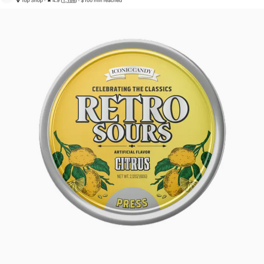 Retro Sours Citrus, 16.9oz Tin