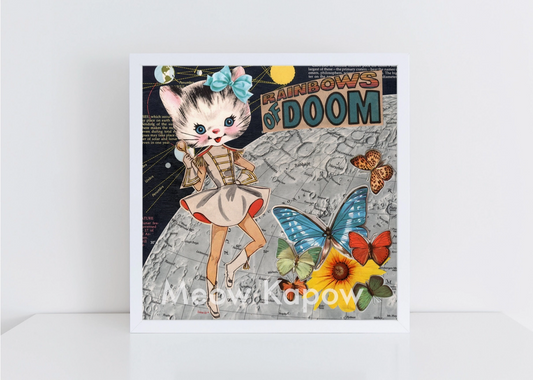 Rainbows of Doom // Collage Art Print