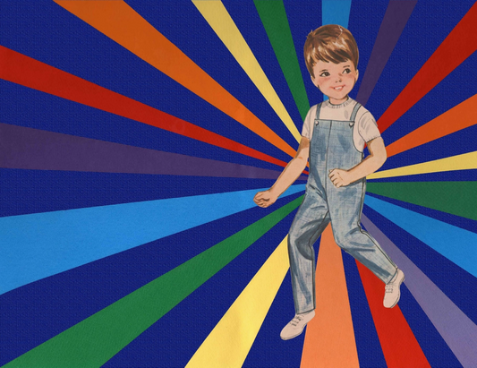 Rainbow Boy // Collage Art Print