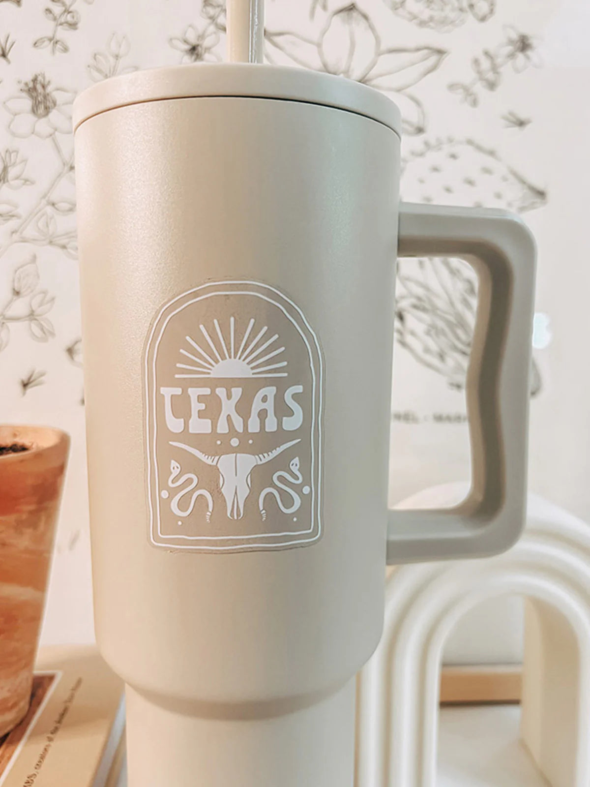 Texas Sticker - White