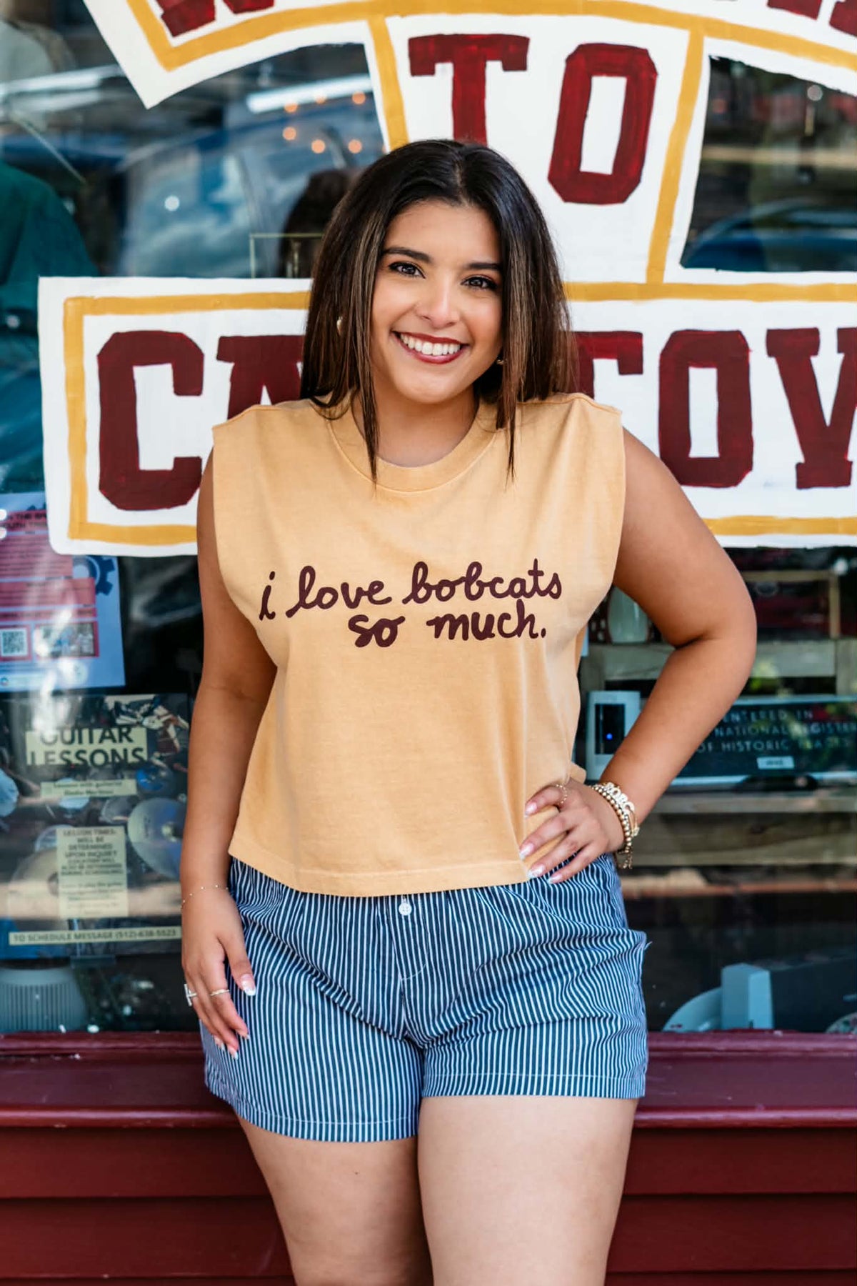 i love bobcats so much Crop Tank