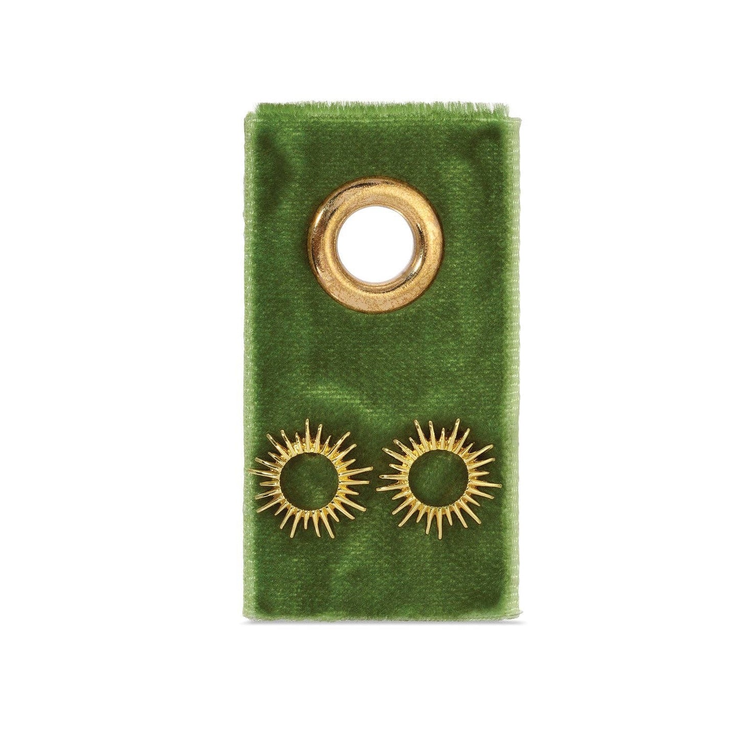 Open Sun Studs On Velvet Gift Tag