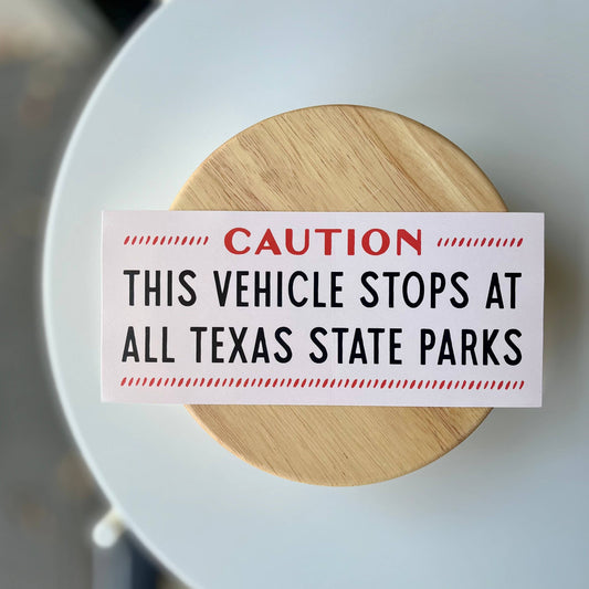 Texas State Park Bumper Stickers