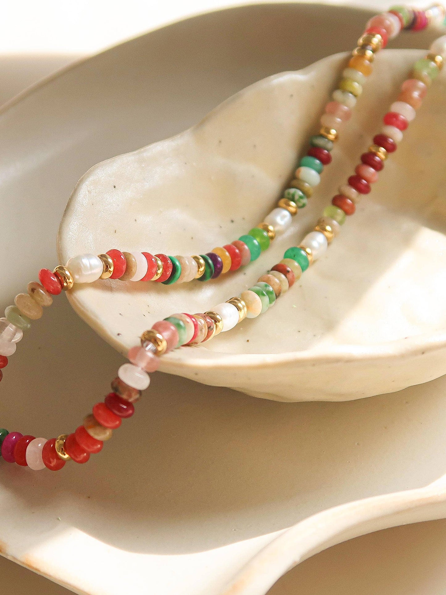 Sunny Non-Tarnish Boho Color Beaded Necklace