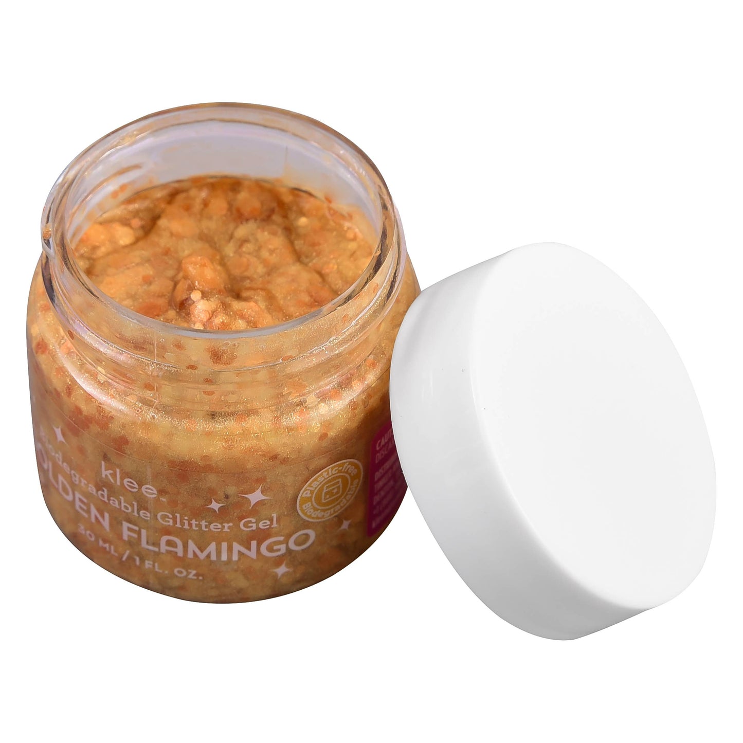 Golden Flamingo - Klee Biodegradable Glitter Gel,  1 oz