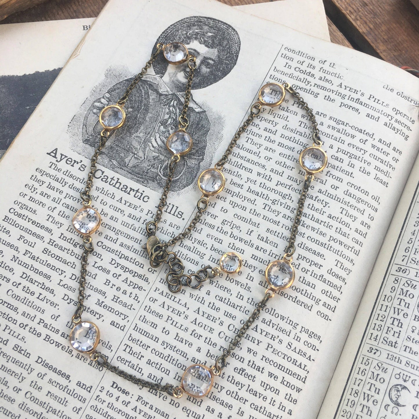 Crystal & Gold Bead Necklace