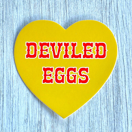 Deviled eggs Heart Sticker restaurant Foodie gifts