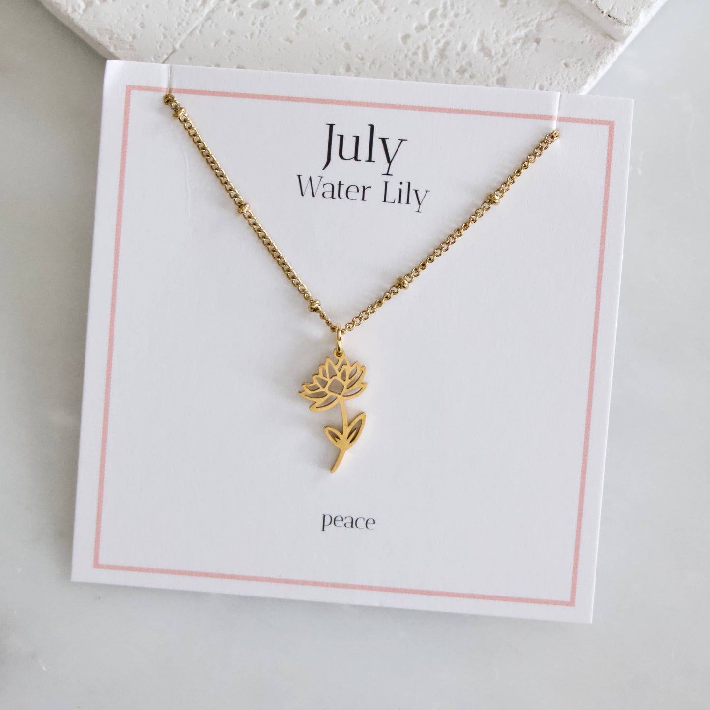 12 Birth Moth Flower Necklaces With Display
