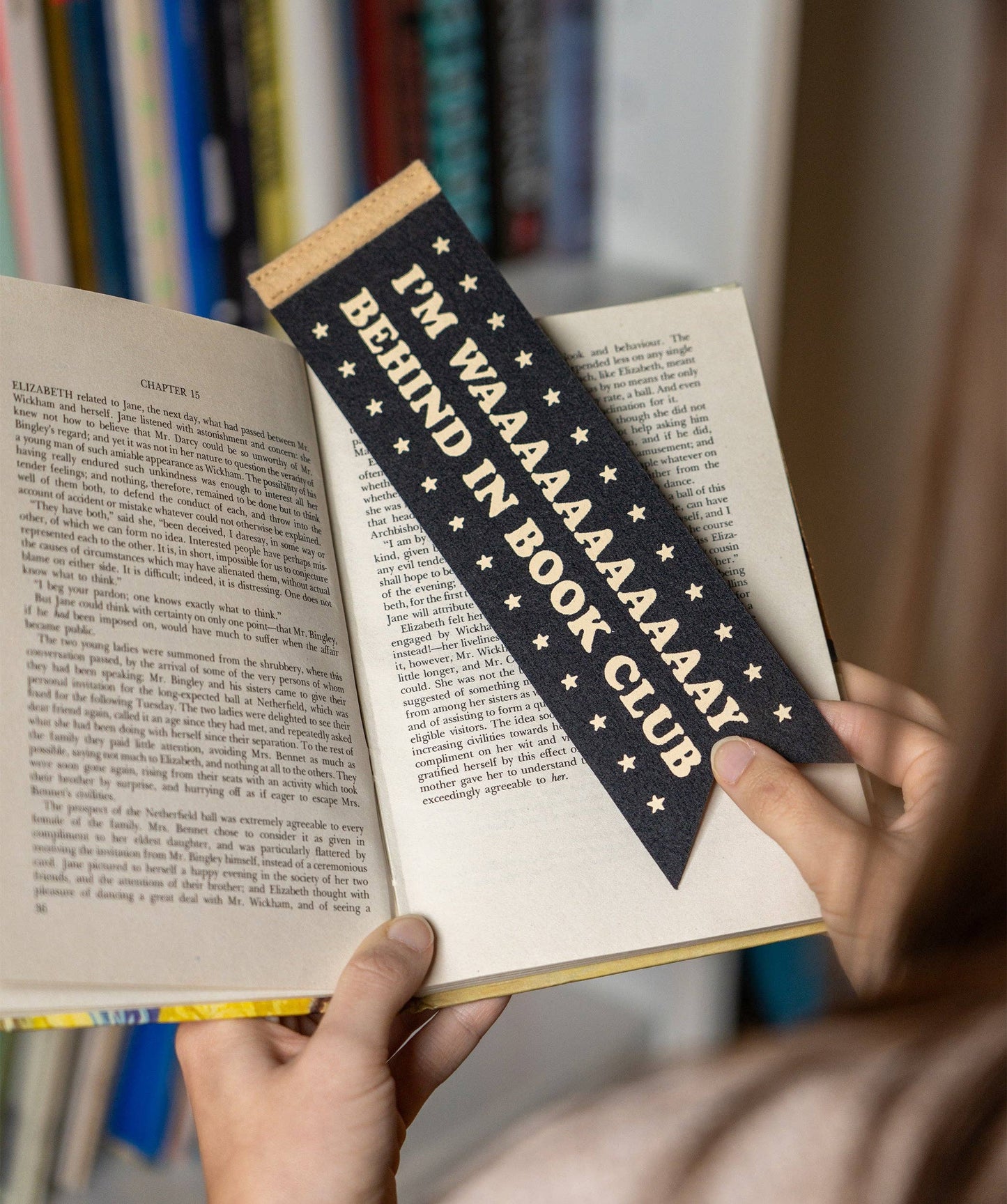 Behind In Book Club Bookmark