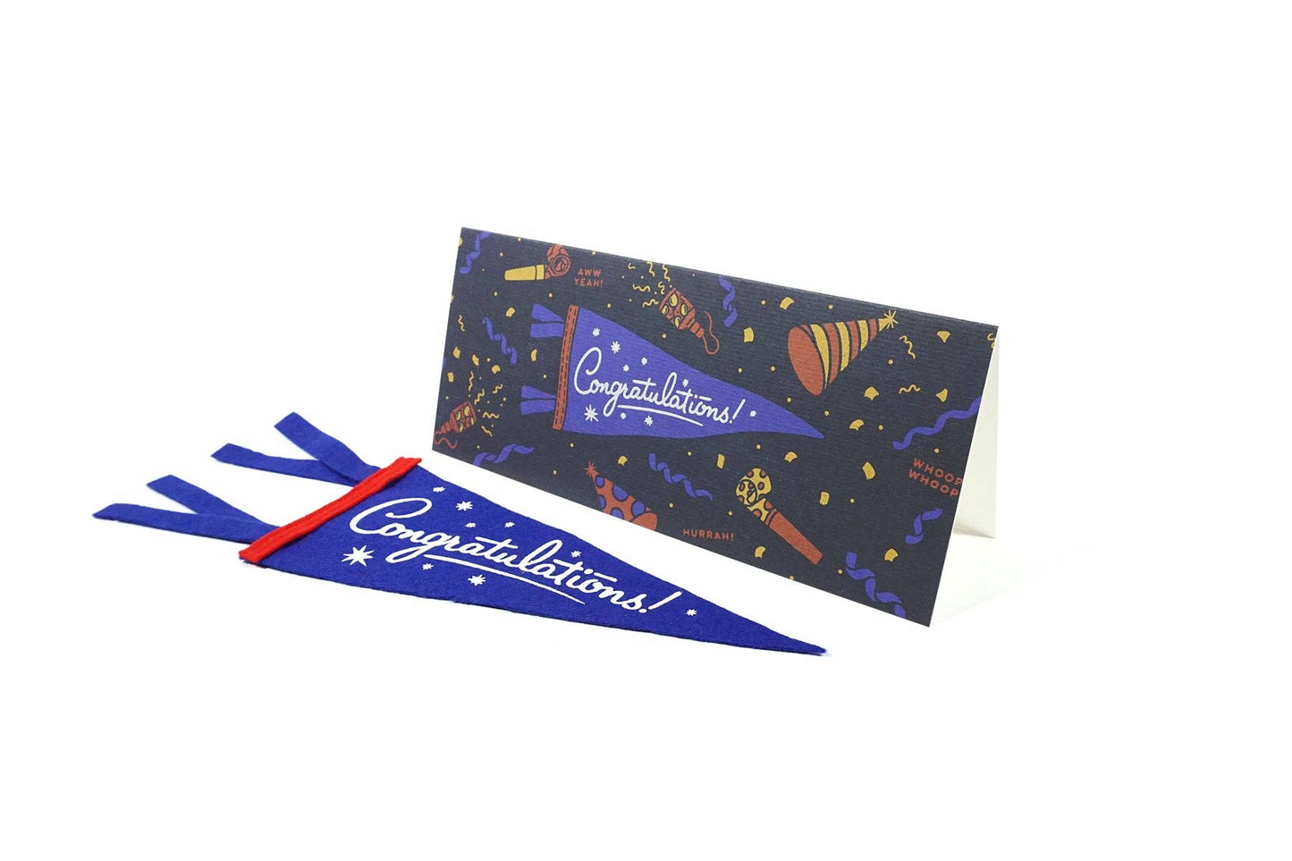 Congratulations! - Greeting Card & Matching Mini Pennant