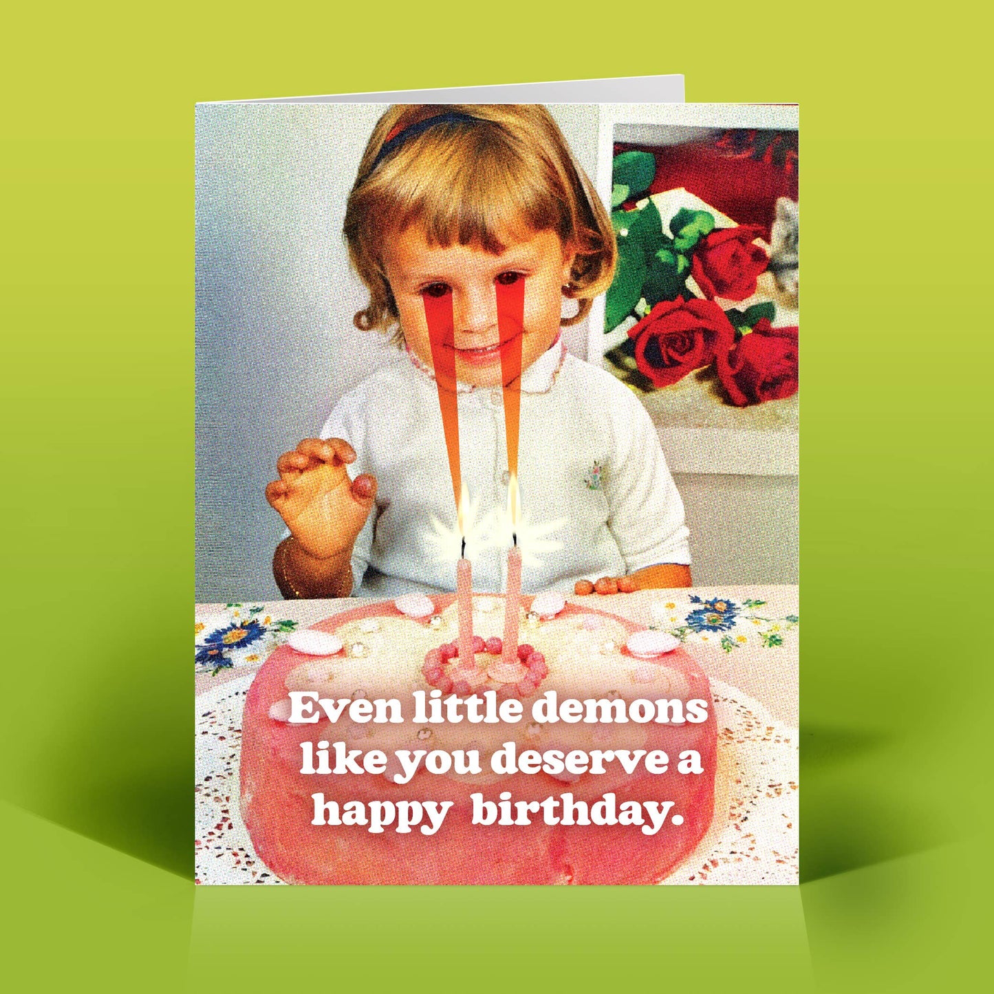 Funny Birthday Card – LITTLE DEMONS – Vintage Sassy Humor